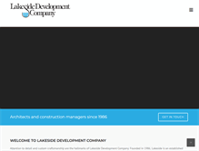 Tablet Screenshot of lakesidedevelopment.com